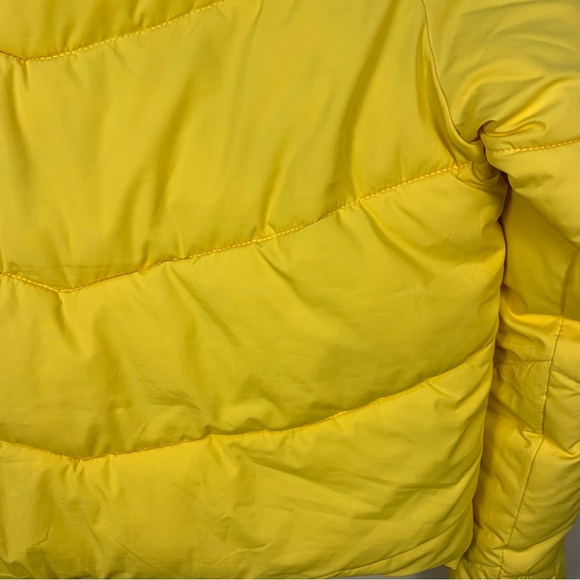 Abercrombie & Fitch Soft Yellow Puffer Jacket Zipper - Picture 9 of 13